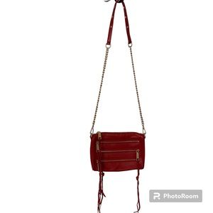 Rebecca Minkoff Moto 3 zip Red Leather Crossbody